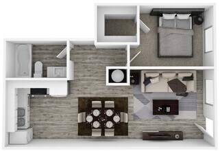 One Bedroom 150 floor plan